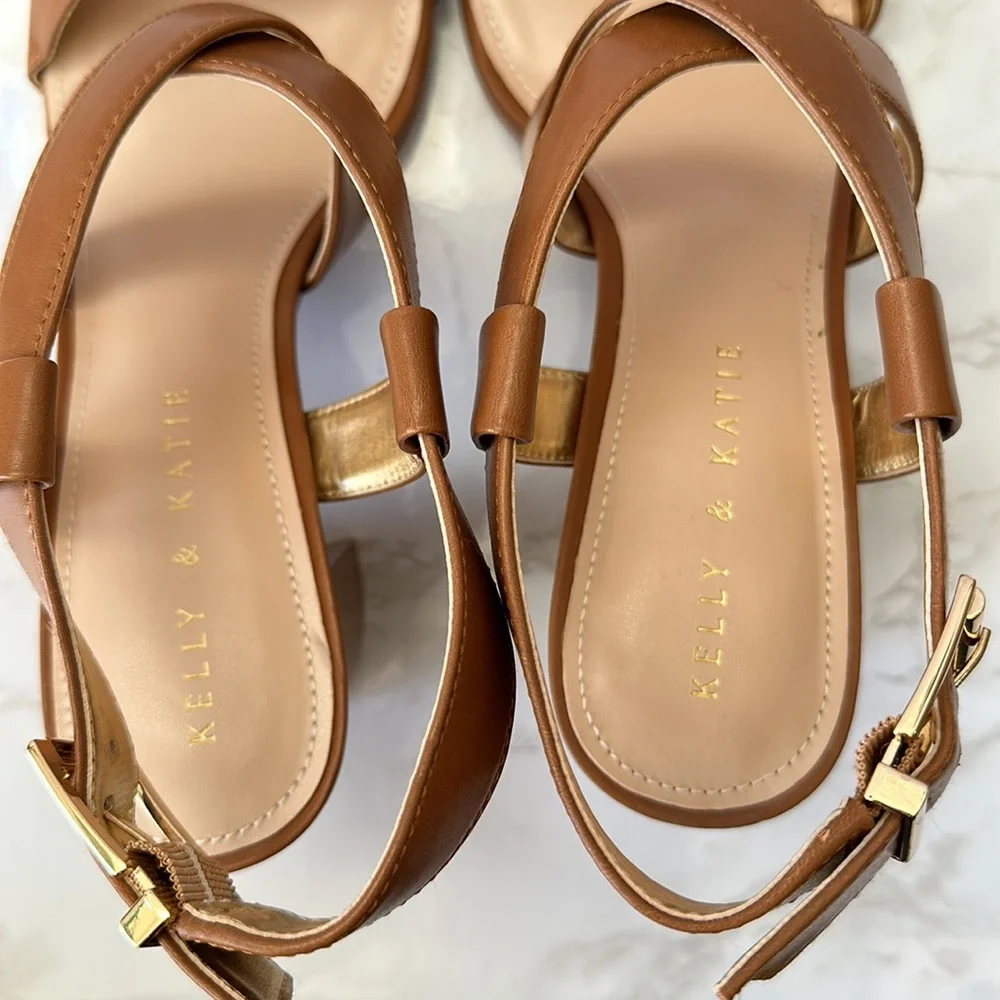 β¨π HP πβ¨ NWOT! Kelly & Katie Beige Heeled Sandal - Picture 7 of 7